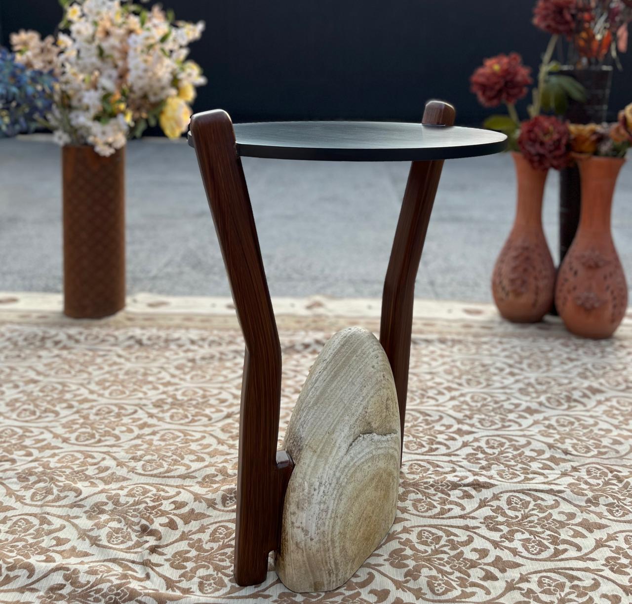 "Petrified" side table