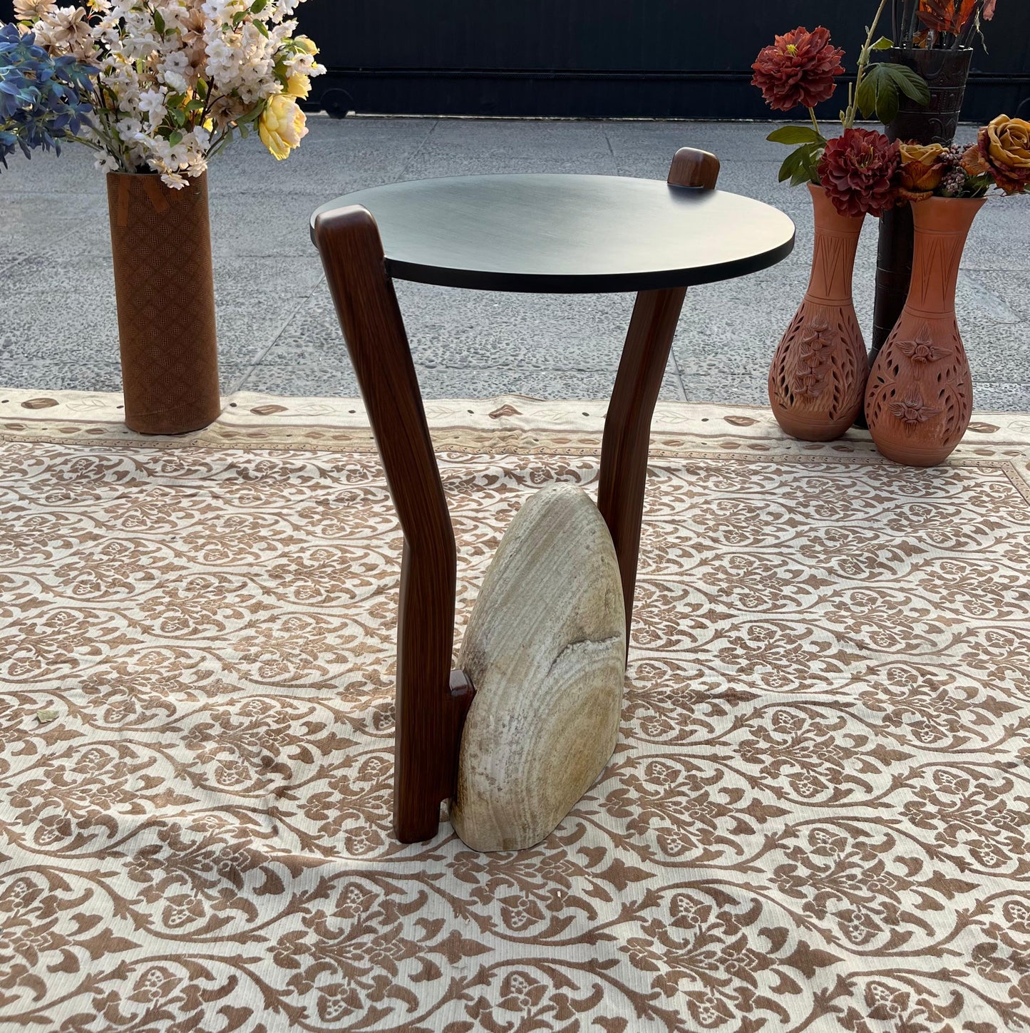 "Petrified" side table