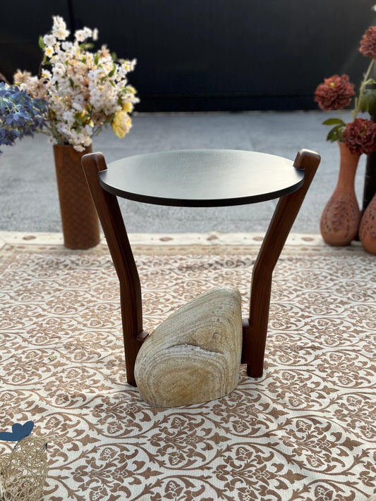 "Petrified" side table